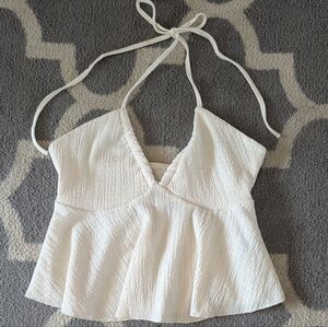 SHEIN Cream Halter Camisole